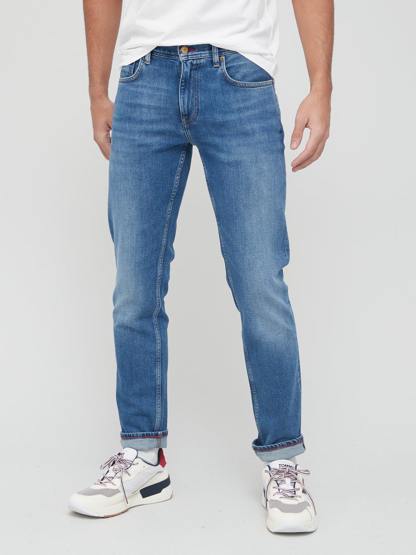 Tommy Hilfiger Denton Straight Fit Stretch Jeans Blue | littlewoods.com