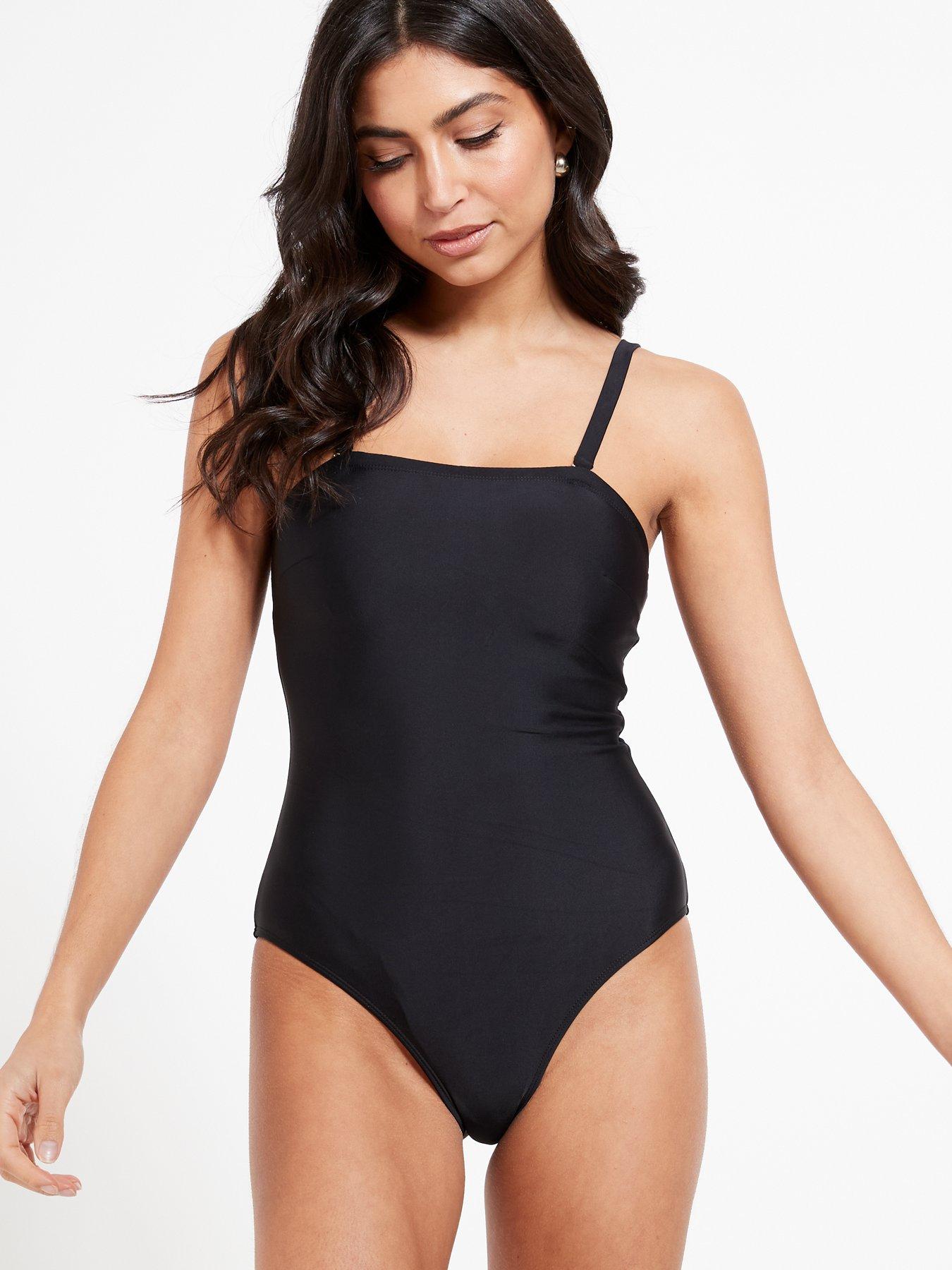 Santa Monica Strapless Control Swimsuit - Black