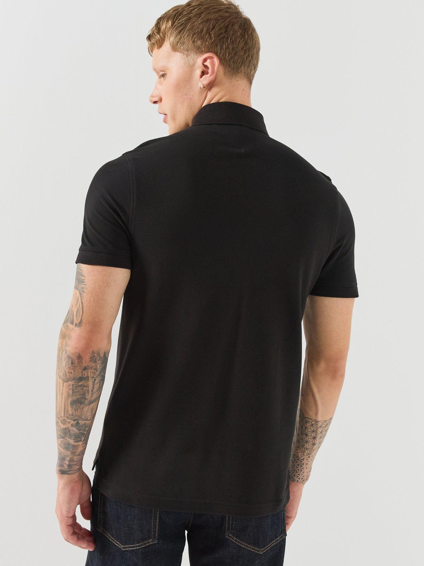 Image 2 of 6 of Tommy Hilfiger Mens Regular Fit Stretch Polo Shirt - Black