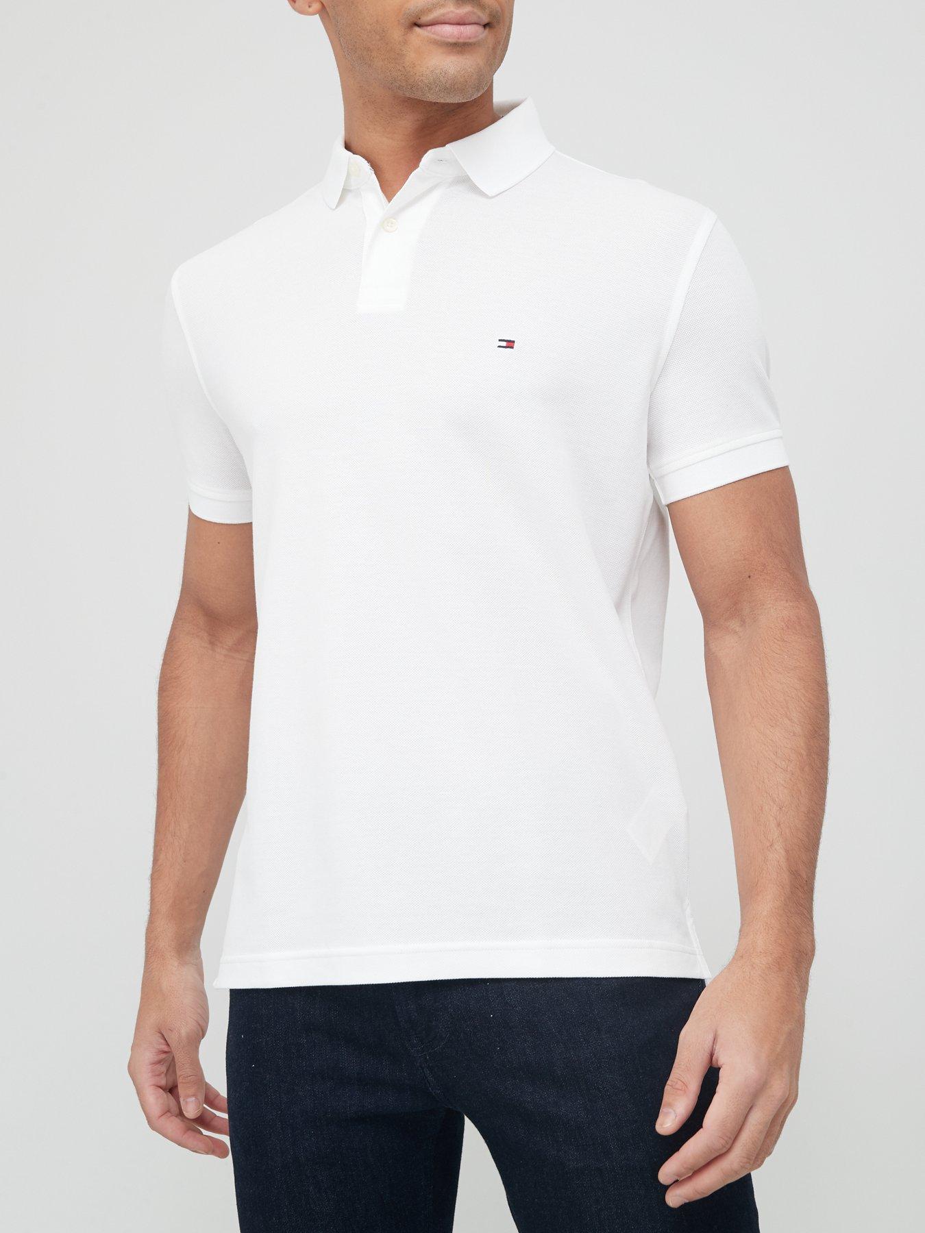 Image 1 of 4 of Tommy Hilfiger Classic Regular Fit Polo Shirt - White