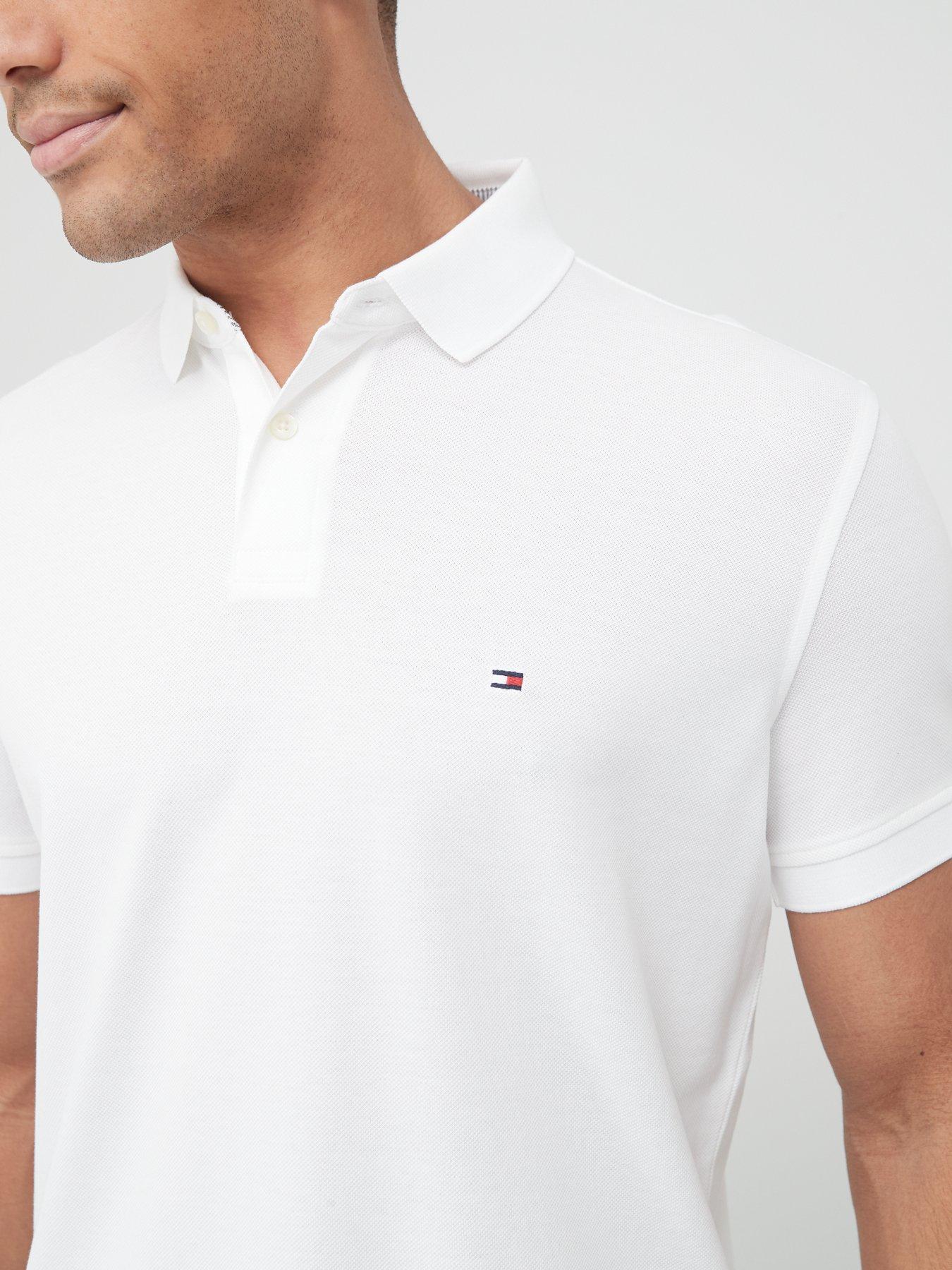 Image 4 of 4 of Tommy Hilfiger Classic Regular Fit Polo Shirt - White