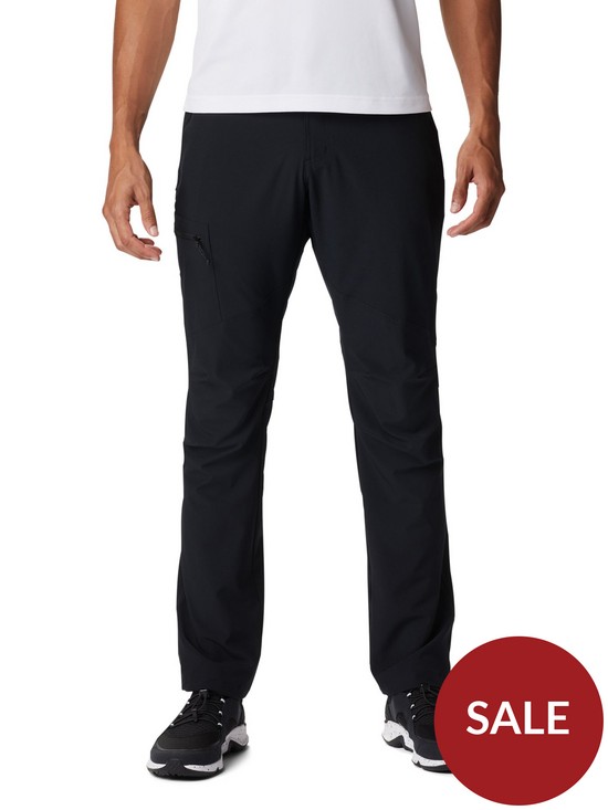 front image of columbia-tripple-canyon-pants-black