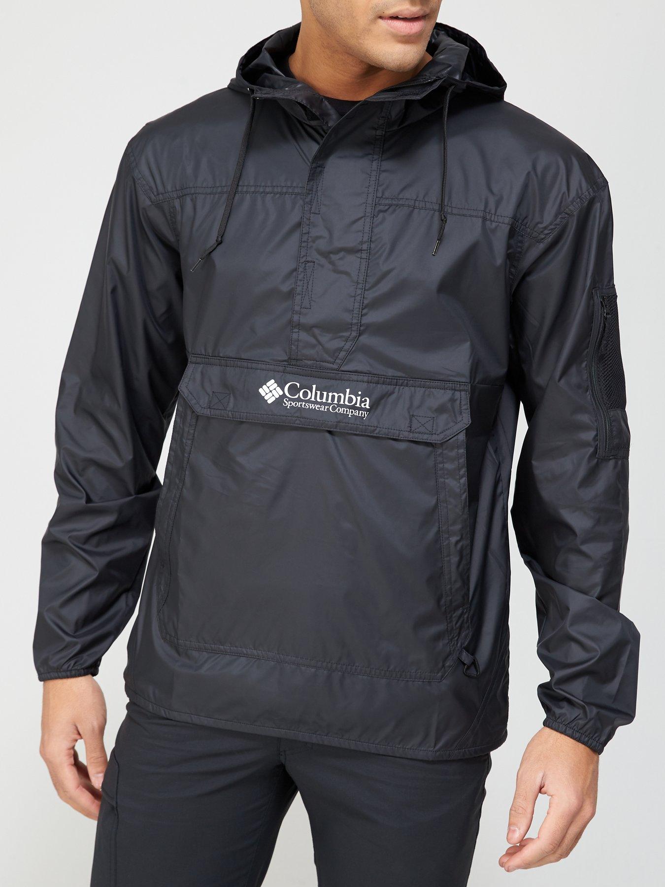 Mens black shop overhead jacket