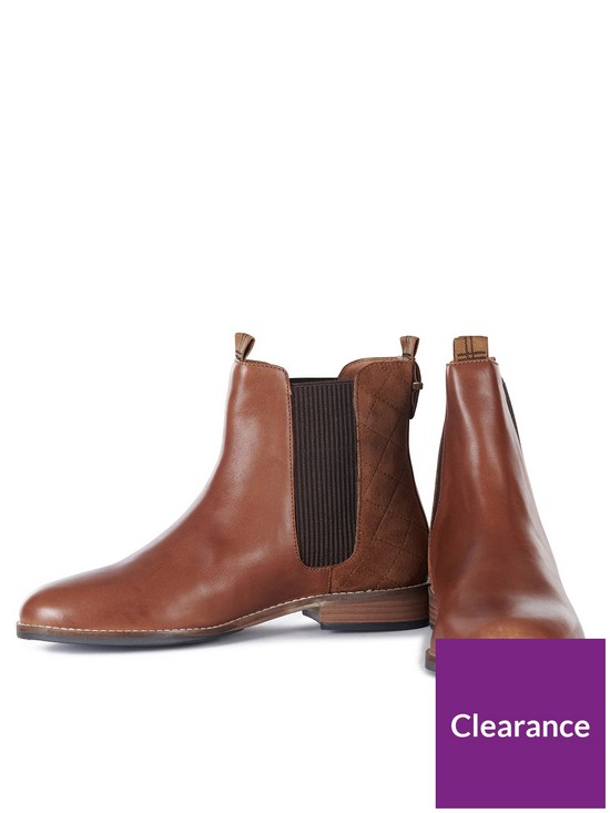 front image of barbour-badminton-boots-tan