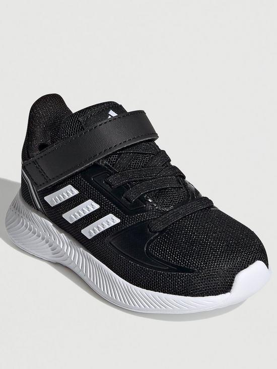 front image of adidas-runfalcon-20-infants-blackwhite
