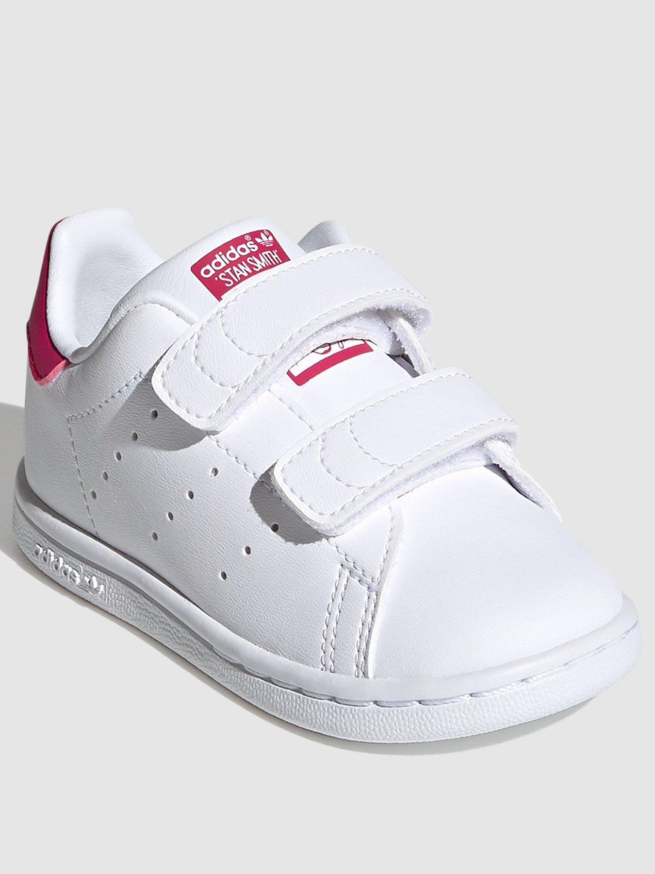 Adidas originals stan smith trainers in white 2024 and pink