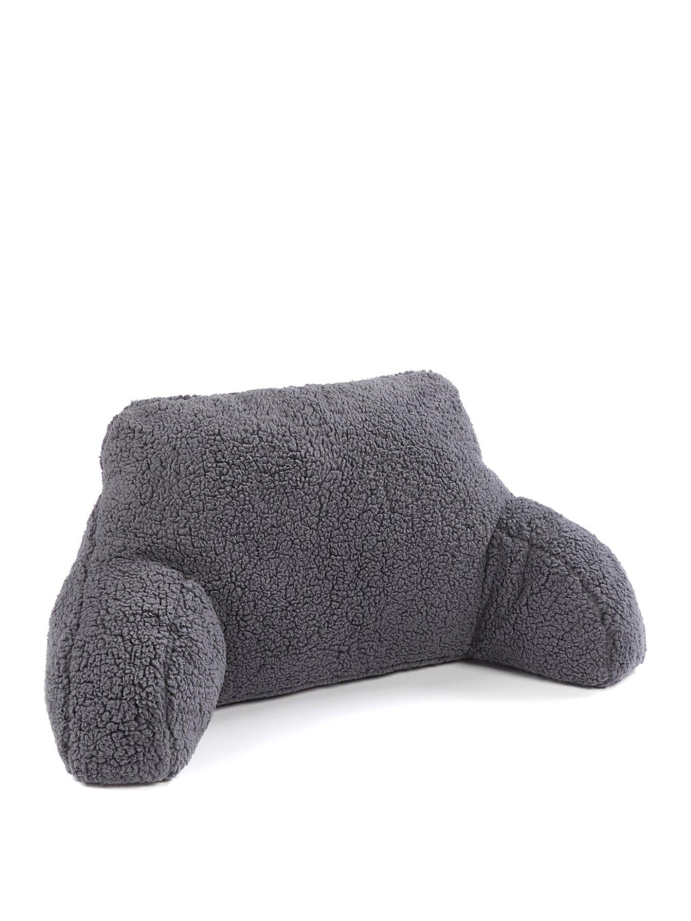stillFront image of the-very-collection-fleece-cuddle-cushion-charcoal