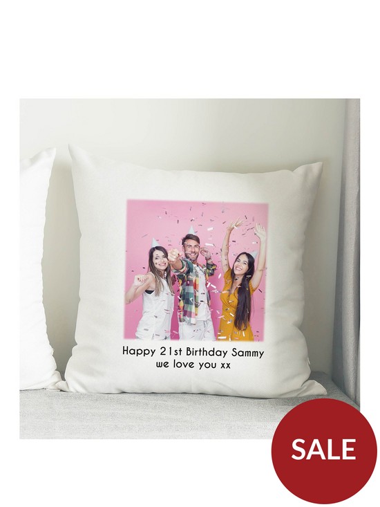 front image of the-personalised-memento-company-personalised-message-amp-photo-cushion