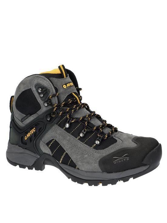 front image of hi-tec-sierra-v-lite-fast-hike-waterproof-boots-charcoal