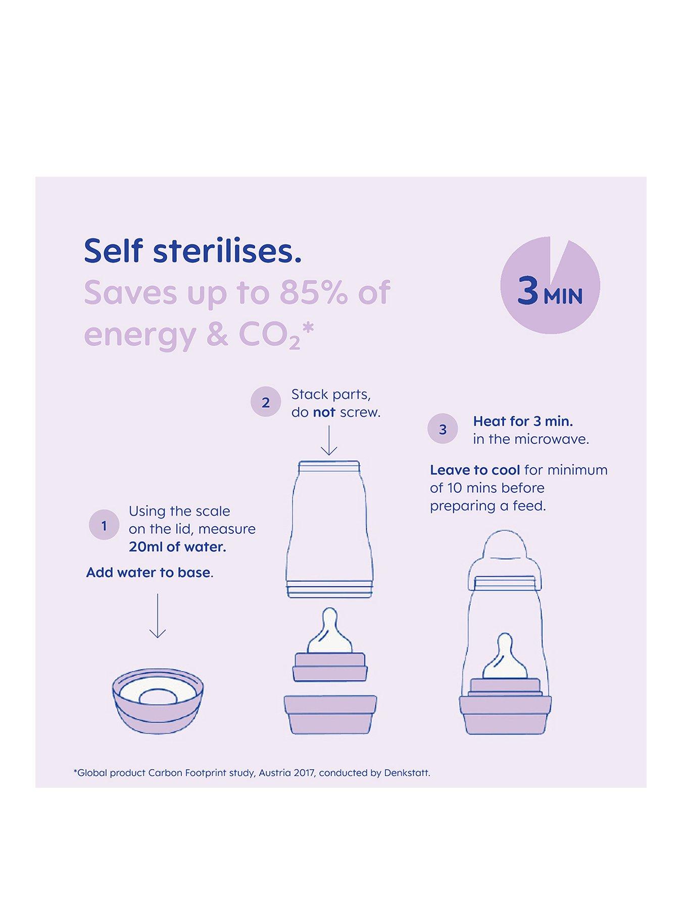  image of mam-easy-start-anti-colic-baby-bottle-260ml-3pk-lilac