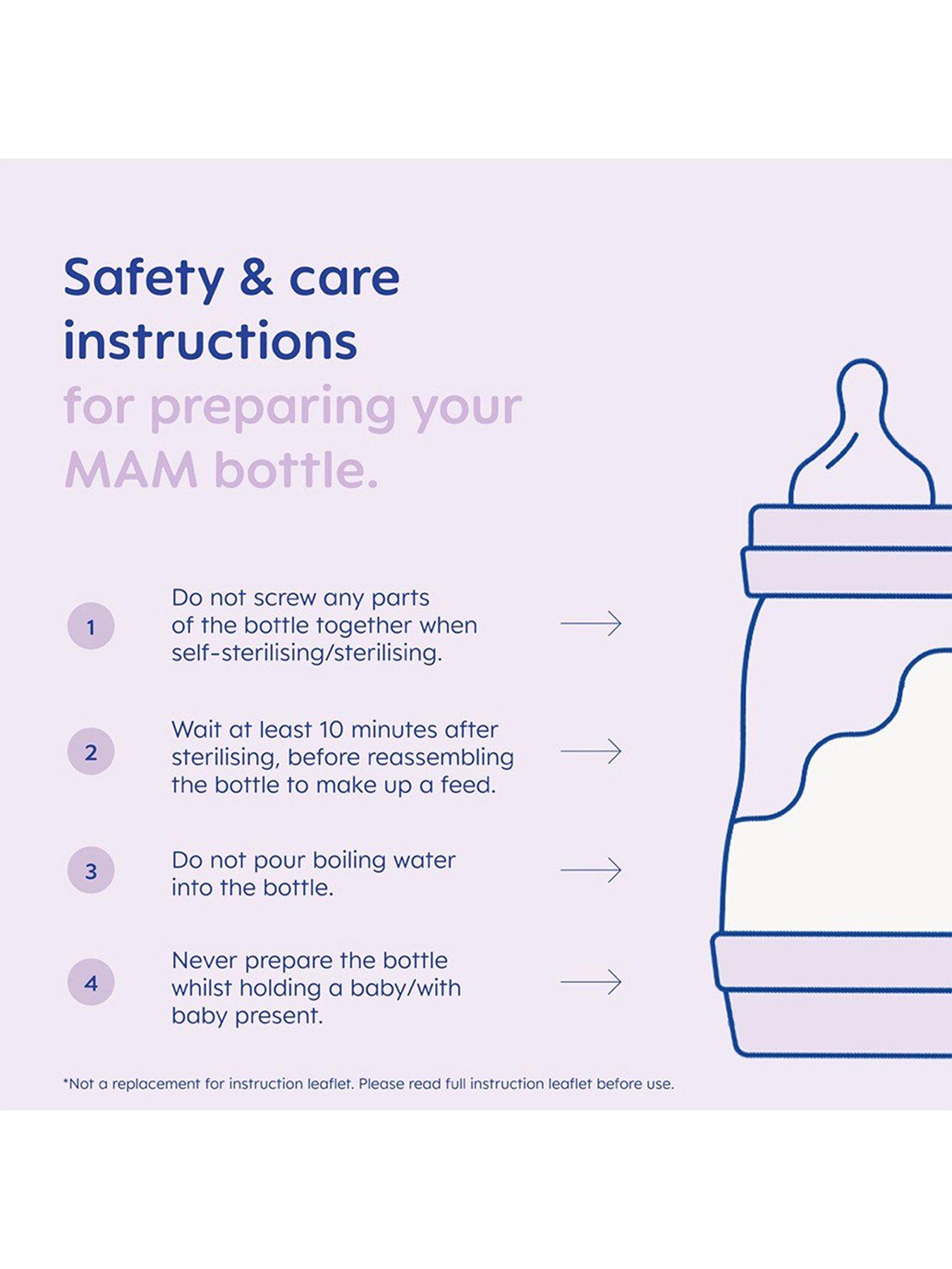  image of mam-easy-start-anti-colic-baby-bottle-260ml-3pk-lilac
