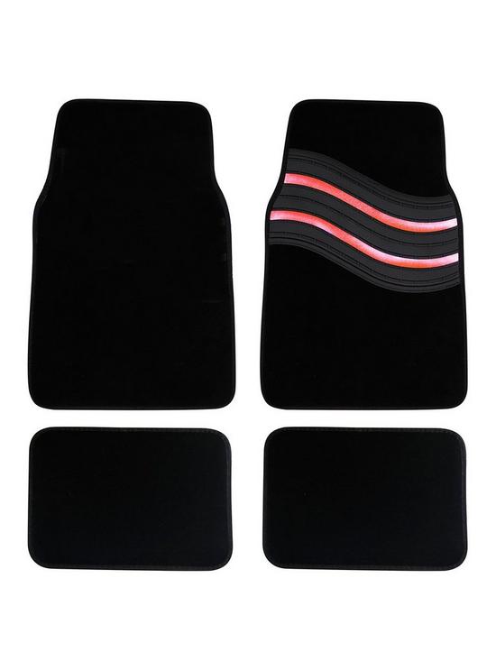 front image of streetwize-accessories-streetwize-wave-carpet-car-mat-set-red
