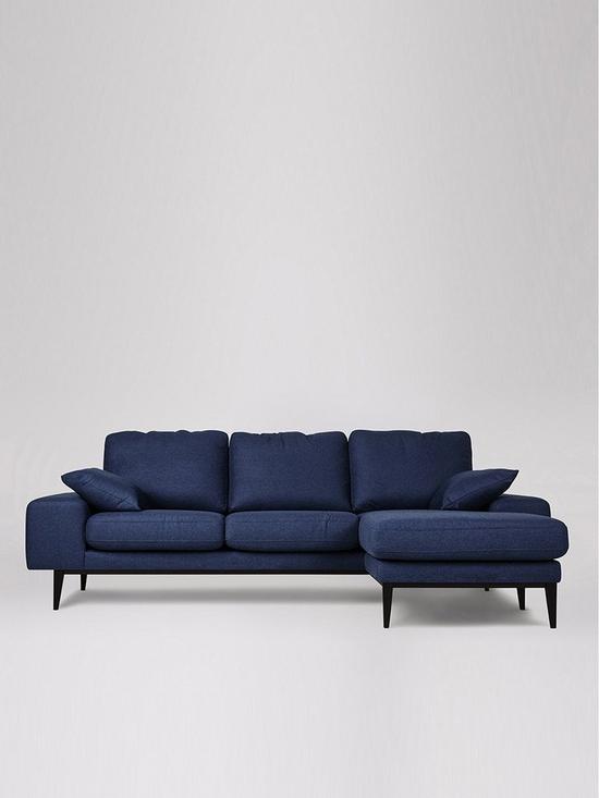 front image of swoon-tulum-fabric-right-hand-corner-sofa-soft-wool