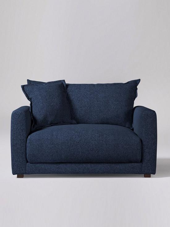 front image of swoon-aurora-original-fabric-love-seat-soft-wool