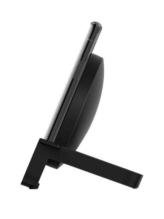 stillFront image of belkin-10w-wireless-charging-stand-with-psu-amp-micro-usb-cable-black