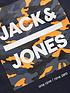  image of jack-jones-junior-boys-camo-print-short-sleeve-tshirt-navy-blazer