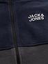  image of jack-jones-junior-boys-zip-through-fleece-top-ombre-blue