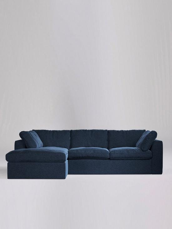 front image of swoon-seattle-fabric-left-hand-corner-sofa-soft-wool
