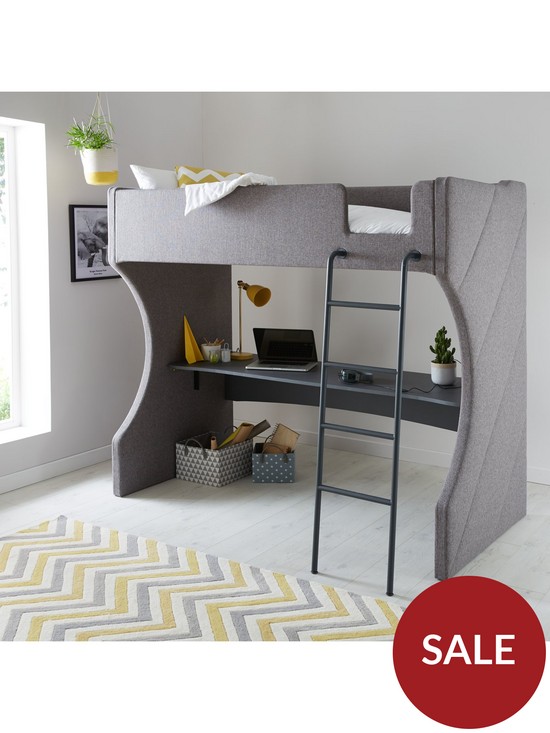 stillFront image of maxence-high-sleeper-bednbspnbspdesk-and-mattress-options-buy-and-save