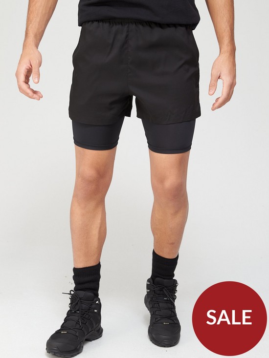 front image of dare-2b-recreate-shorts-black