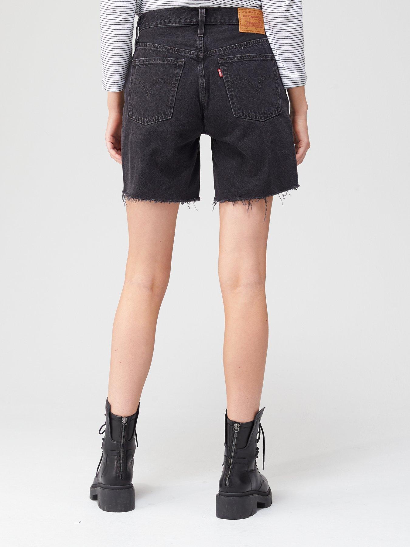 stillFront image of levis-501reg-mid-thigh-shorts-lunar-black