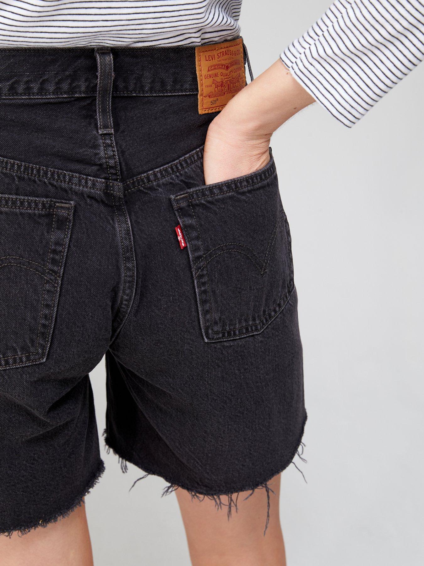  image of levis-501reg-mid-thigh-shorts-lunar-black