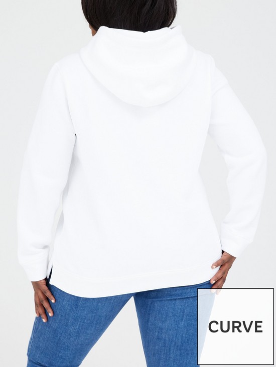stillFront image of tommy-hilfiger-curve-logo-pullover-hoodie-white