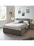  image of very-home-hartford-faux-leather-ottomannbspbed-frame-with-mattress-options-buy-and-save