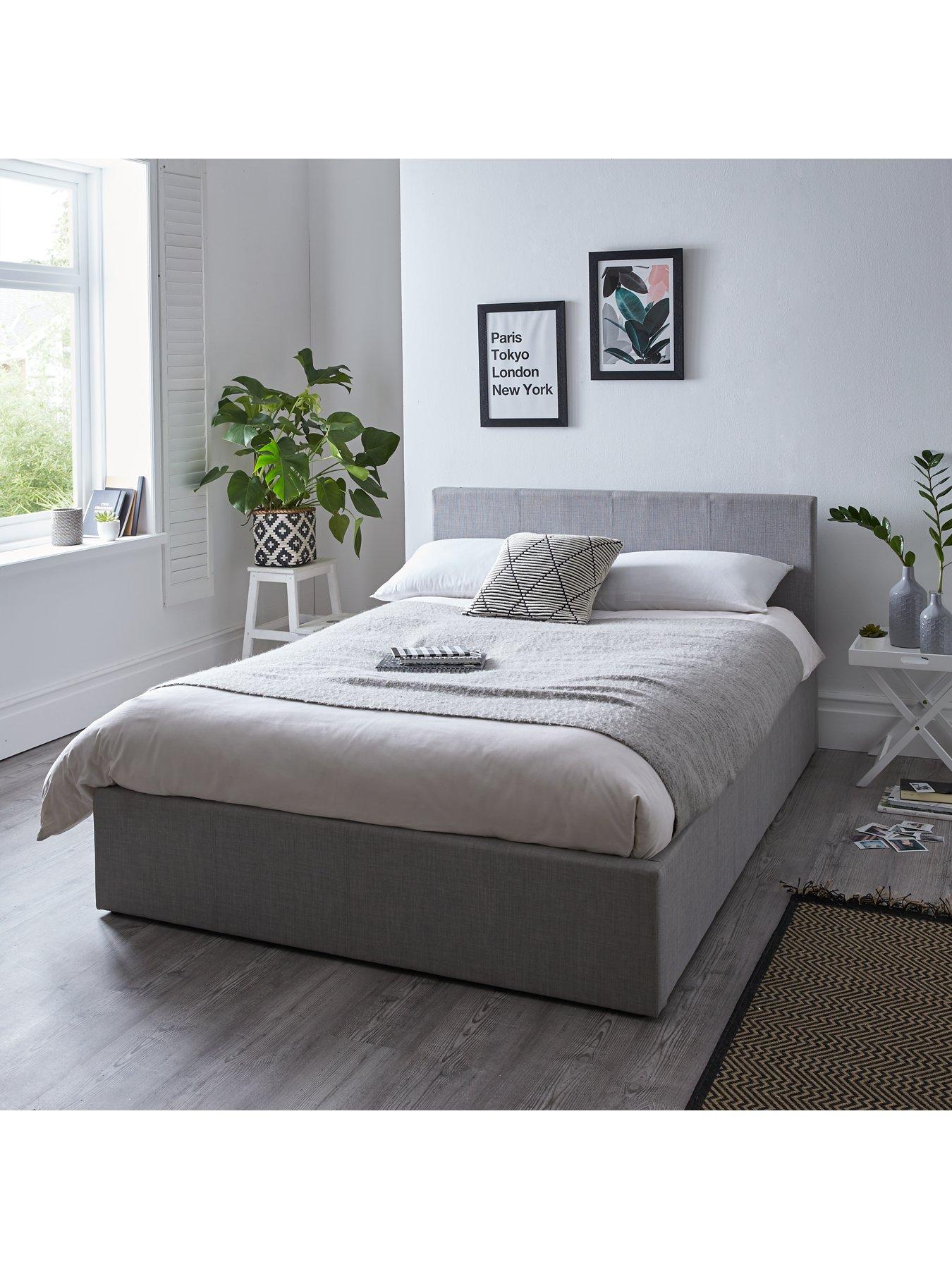The Very Collection Alexis End Lift Up Storage Ottoman Bed with Mattress Options (Buy  &  SAVE!) - Grey - FSC® Certified