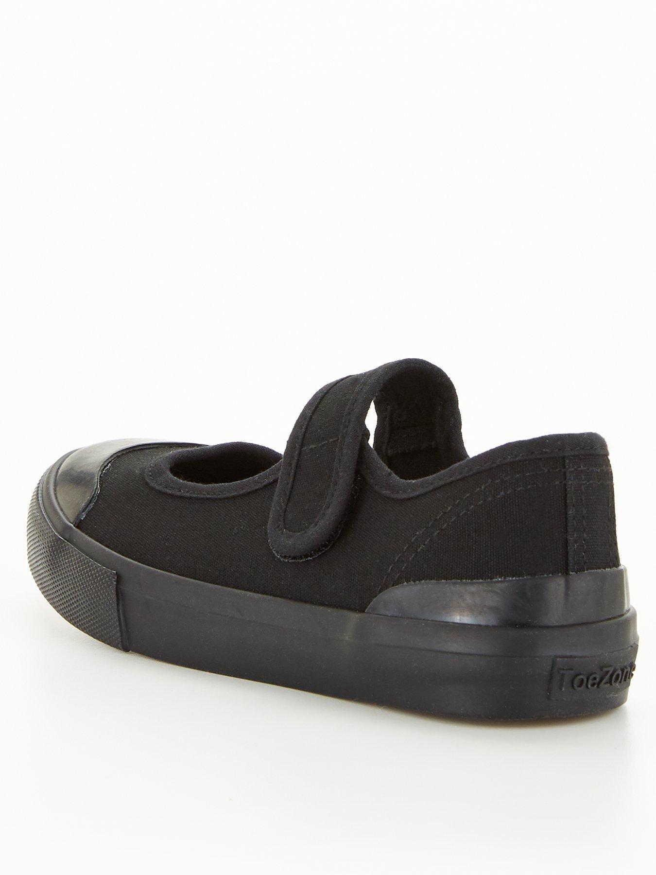 stillFront image of everyday-toezonenbspgirls-school-penbspcanvas-pump-black