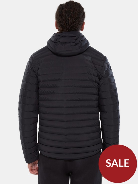 stillFront image of the-north-face-stretch-down-hooded-jacket-black
