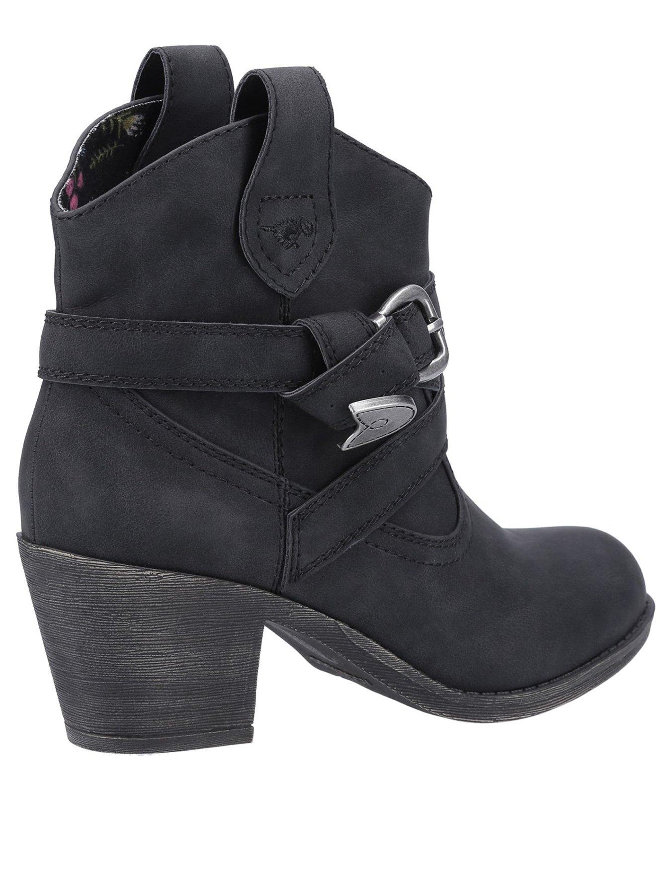 Rocket Dog Satire Western Ankle Boot Black