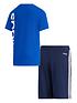  image of adidas-unisex-youngernbspbrand-t-shirt-amp-shortsnbspset-blue