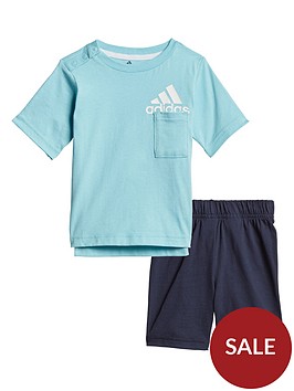 adidas-unisex-infantnbspbadge-of-sport-summer-set-blue