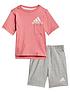 image of adidas-unisex-infant-i-badge-of-sport-summer-set-pinkgrey