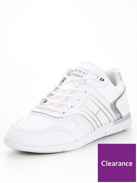 front image of tommy-hilfiger-metallic-lightweight-sneaker-white