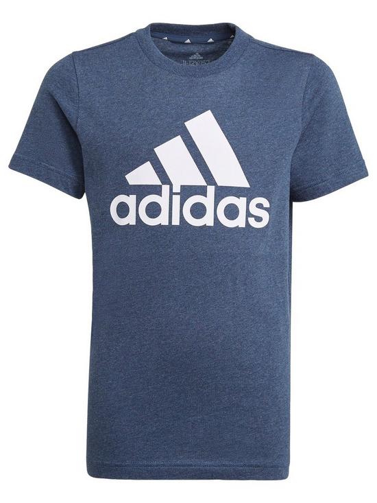 front image of adidas-boys-juniornbspt-shirt-navywhite