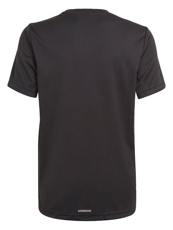 back image of adidas-boys-juniornbspshort-sleeve-t-shirt-black