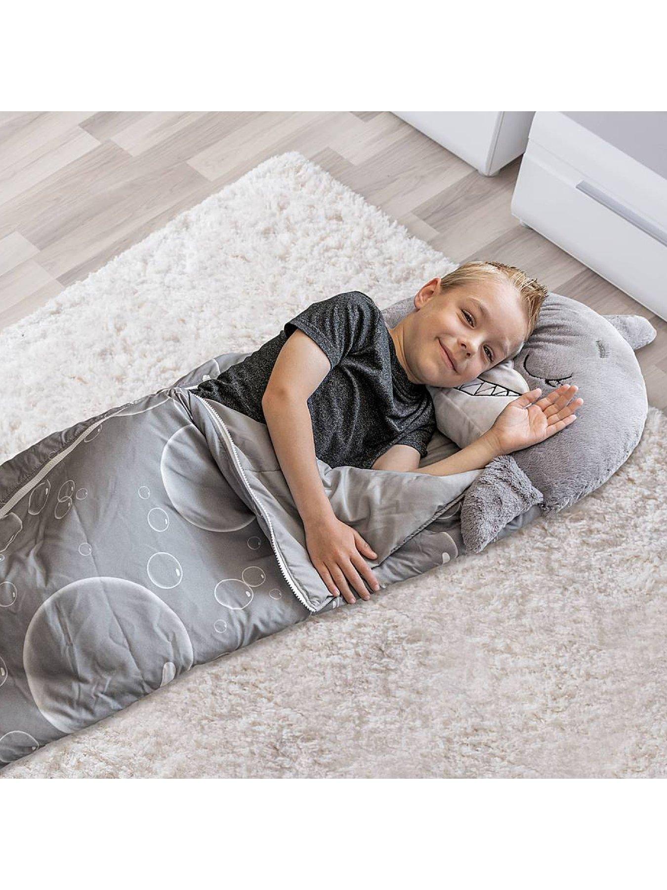 Image 6 of 6 of Happy Nappers Grey Shark Sleeping Bag - Medium