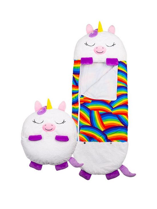 front image of happy-nappers-white-unicorn-sleeping-bag--nbsplarge