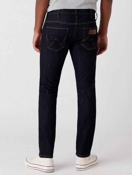 stillFront image of wrangler-larston-slim-taper-jeans-dark-rinse