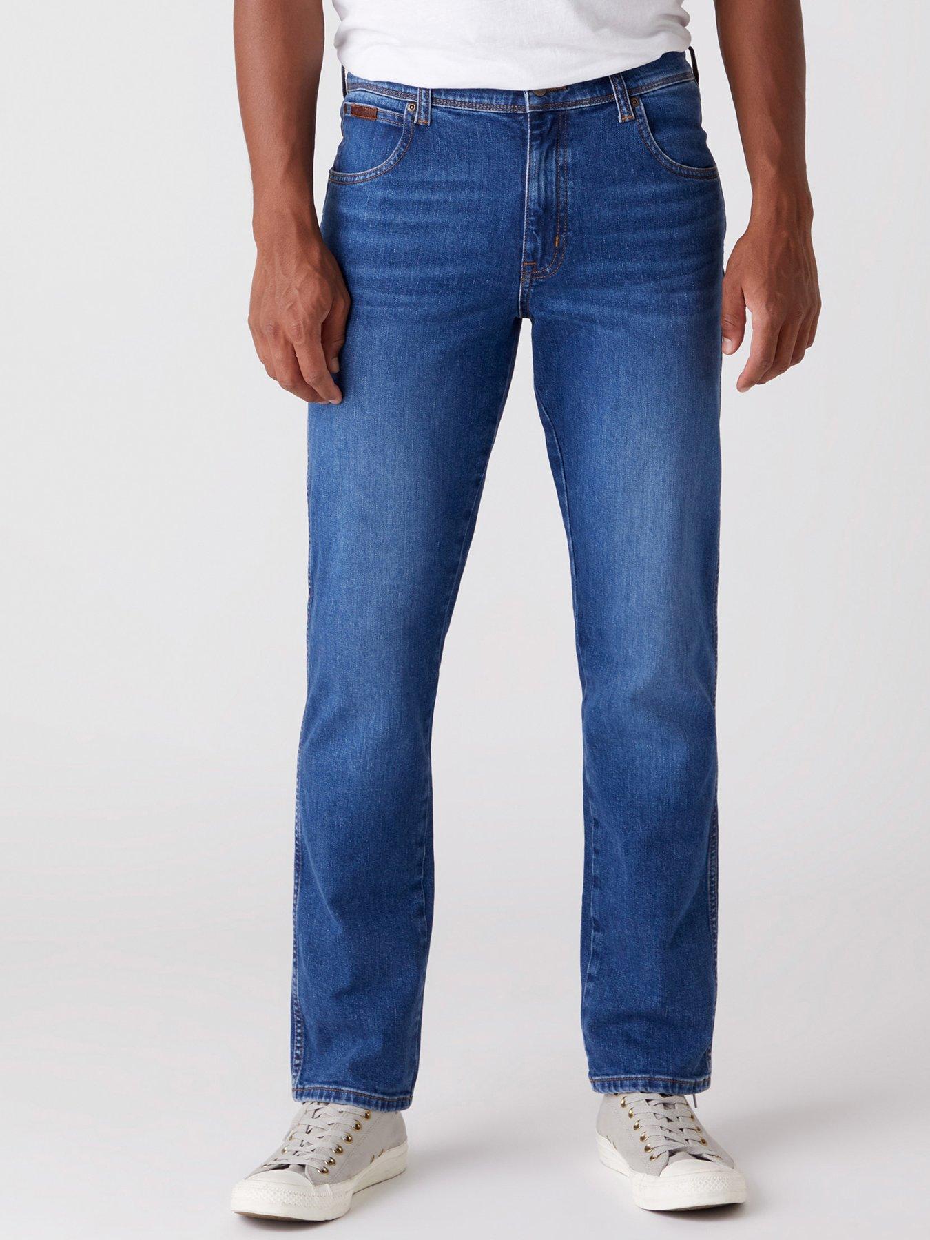  image of wrangler-texas-authentic-slim-jeans-game-on-blue