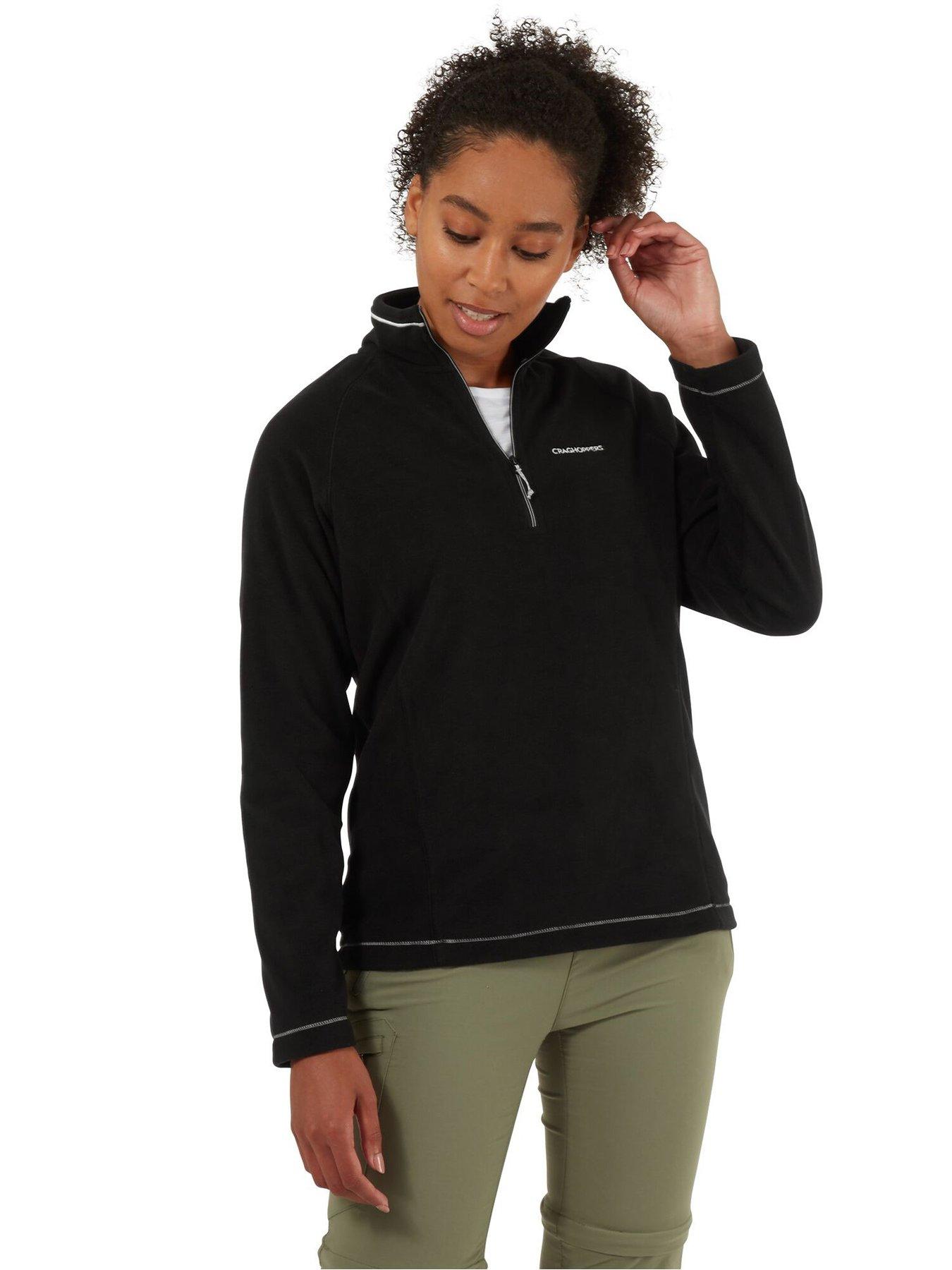 undefined Miska Half Zip Fleece Top - Black