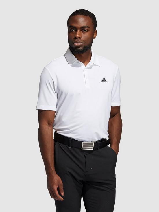 front image of adidas-golf-ultimate365-solid-polo-shirt-white