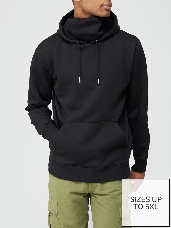 front image of very-man-hoodie-with-face-covering-blacknbsp