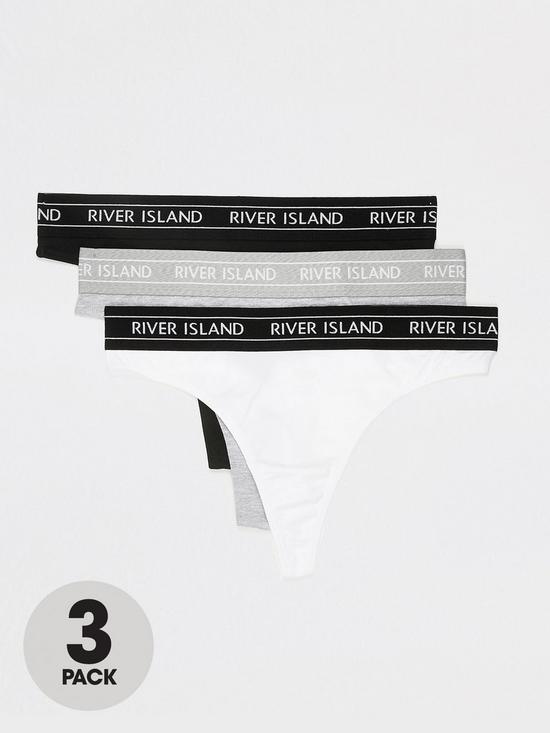 front image of river-island-3-pack-plain-thong