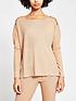  image of river-island-ribbed-longline-lounge-top-camel