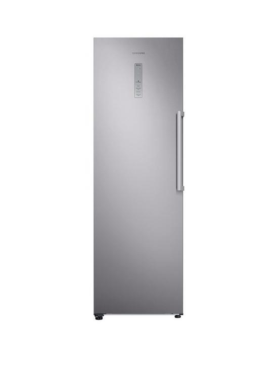 front image of samsung-series-5-rz32m7125saeu-tall-1-door-freezer-with-all-around-cooling-f-rated-silver