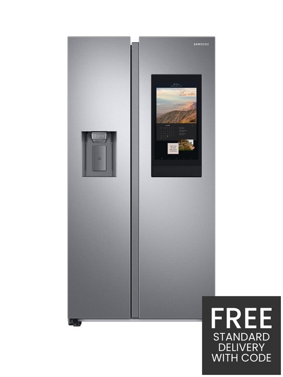front image of samsung-rs6ha8891sleu-american-style-fridge-freezer-family-hub