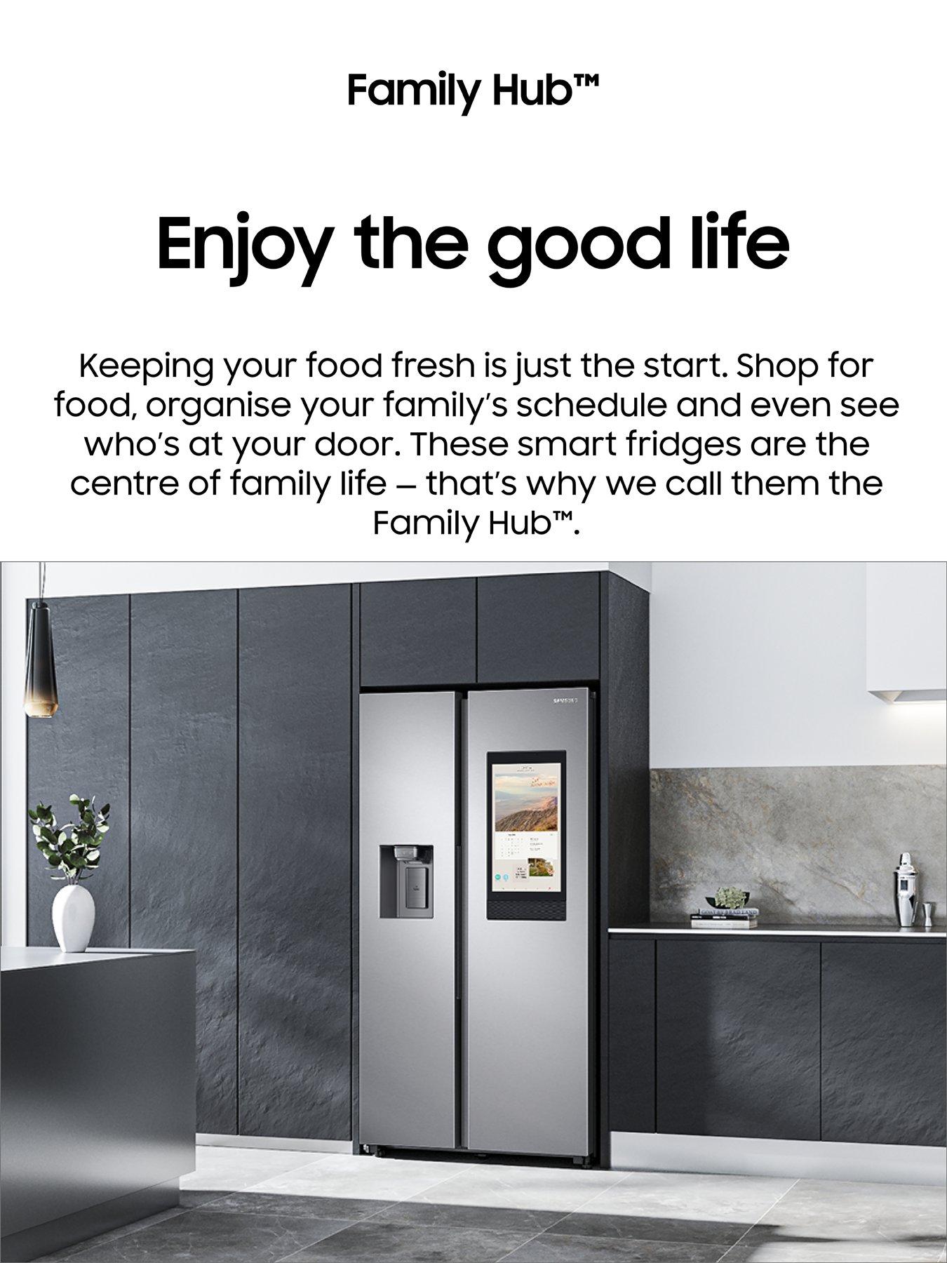 image of samsung-family-hub-rs6ha8891sleu-american-style-fridge-freezer-with-spacemaxsuptradesup-technology-e-rated-aluminium